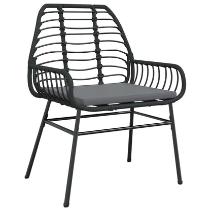 Tuin Eettafelset 7 Pcs Poly Rattan 6-persoons Zwart 200 cm