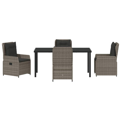 Tuin Eetset 5 pcs Grijs poly rattan
