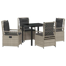 Tuin eettafelset 5 pcs Lichtgrijs poly rattan