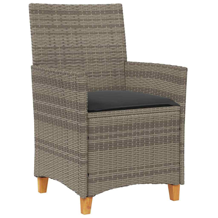 Tuin Eetset 9 pcs Grijs poly rattan