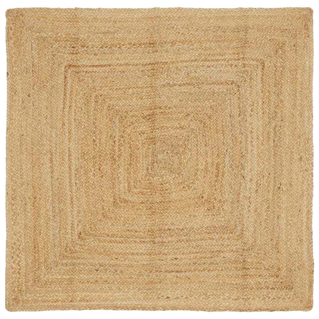 Gebied Tapijt Beige 120 x 120 cm Jute