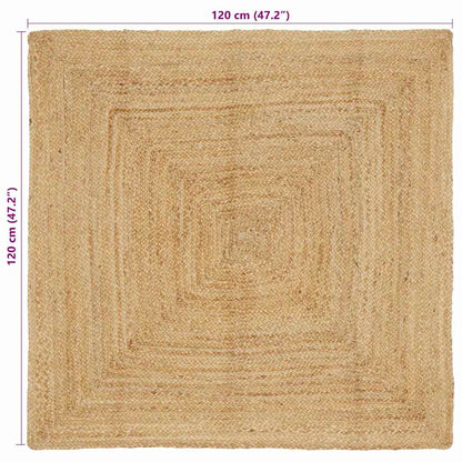 Gebied Tapijt Beige 120 x 120 cm Jute