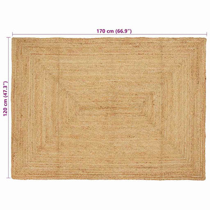 Gebied Tapijt Beige 120 x 170 cm Jute