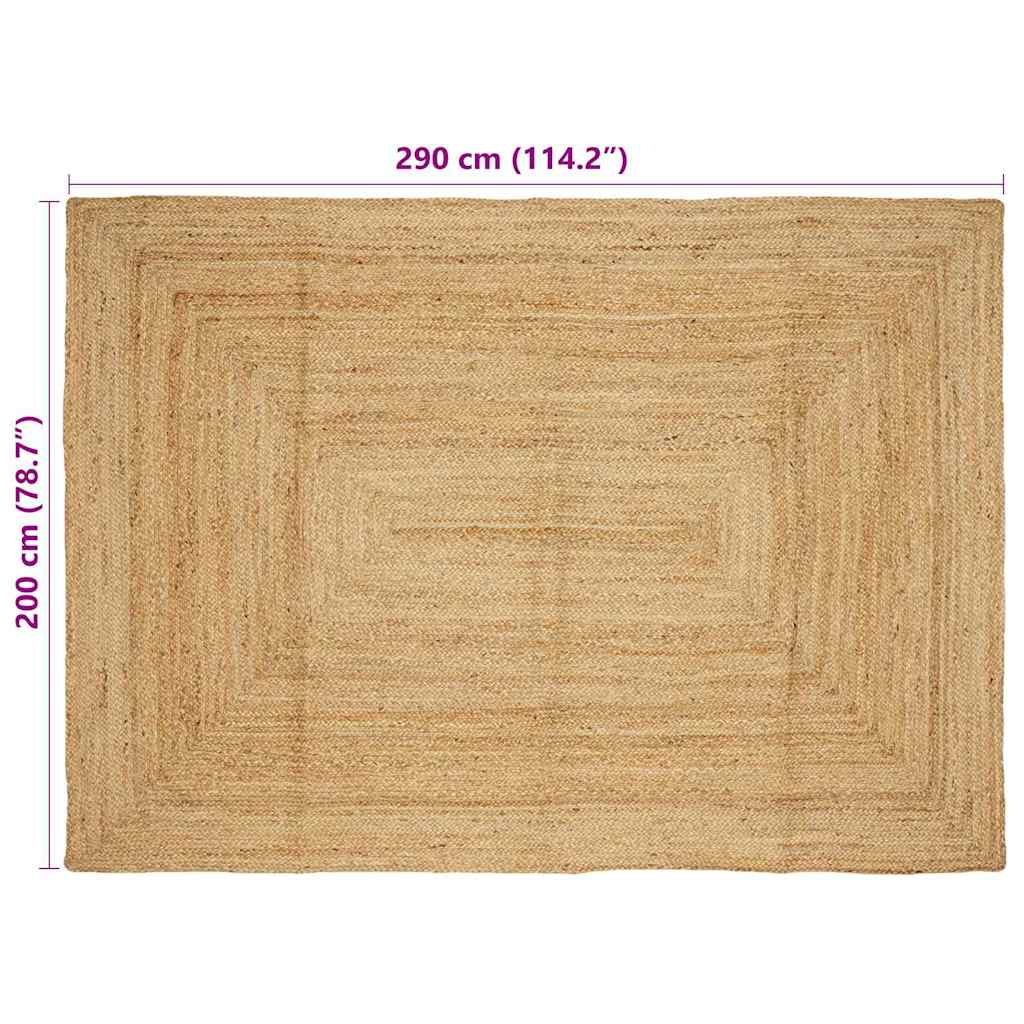 Gebied Tapijt Beige 200 x 290 cm Jute