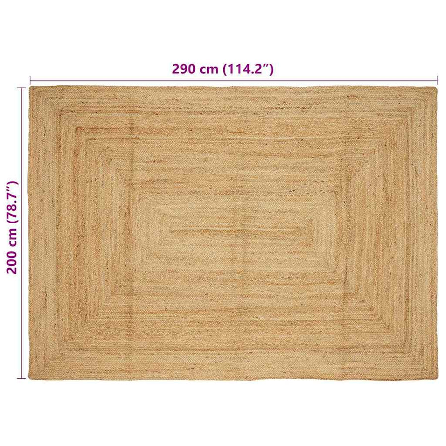 Gebied Tapijt Beige 200 x 290 cm Jute