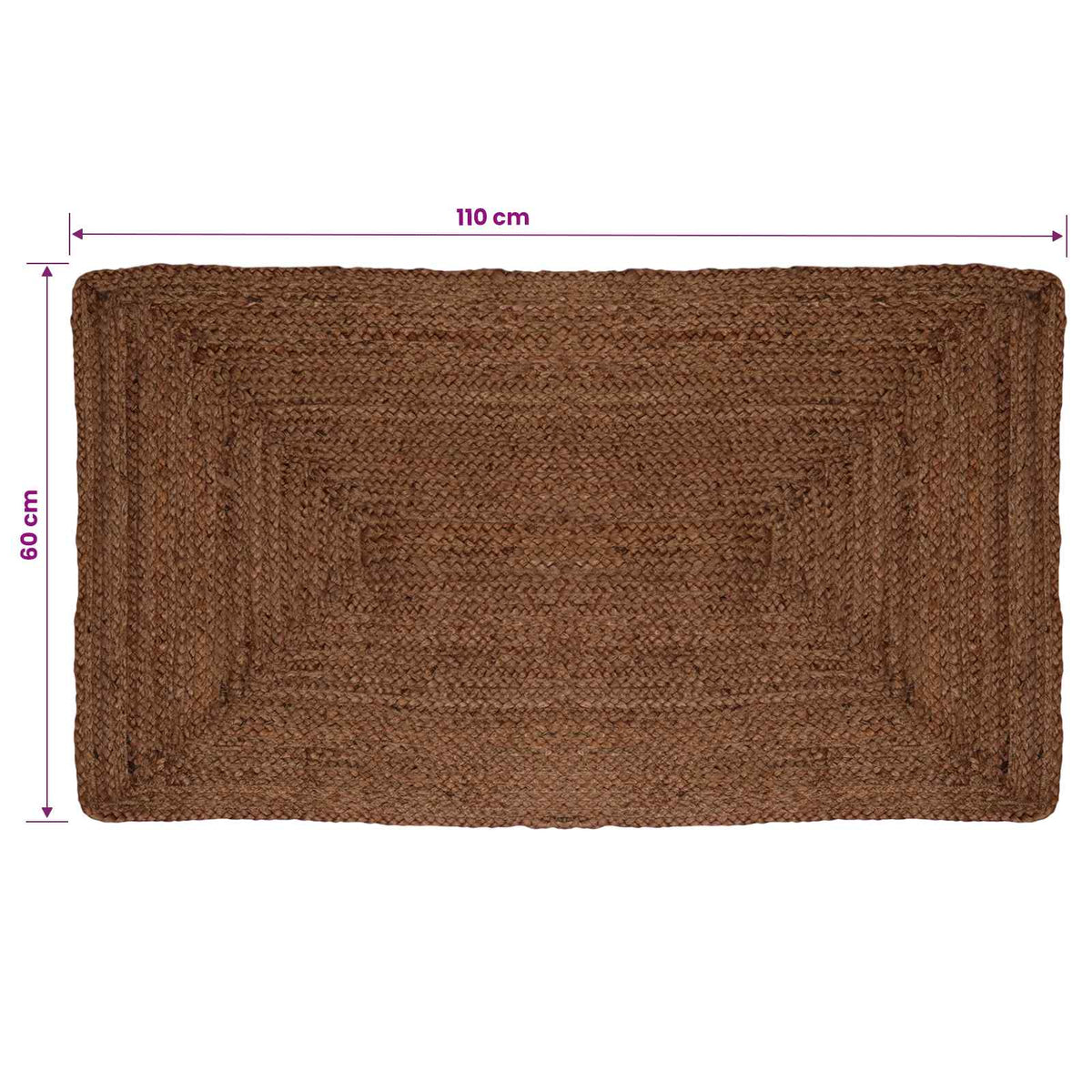 Gebied Tapijt Grijs 60 x 110 cm Jute