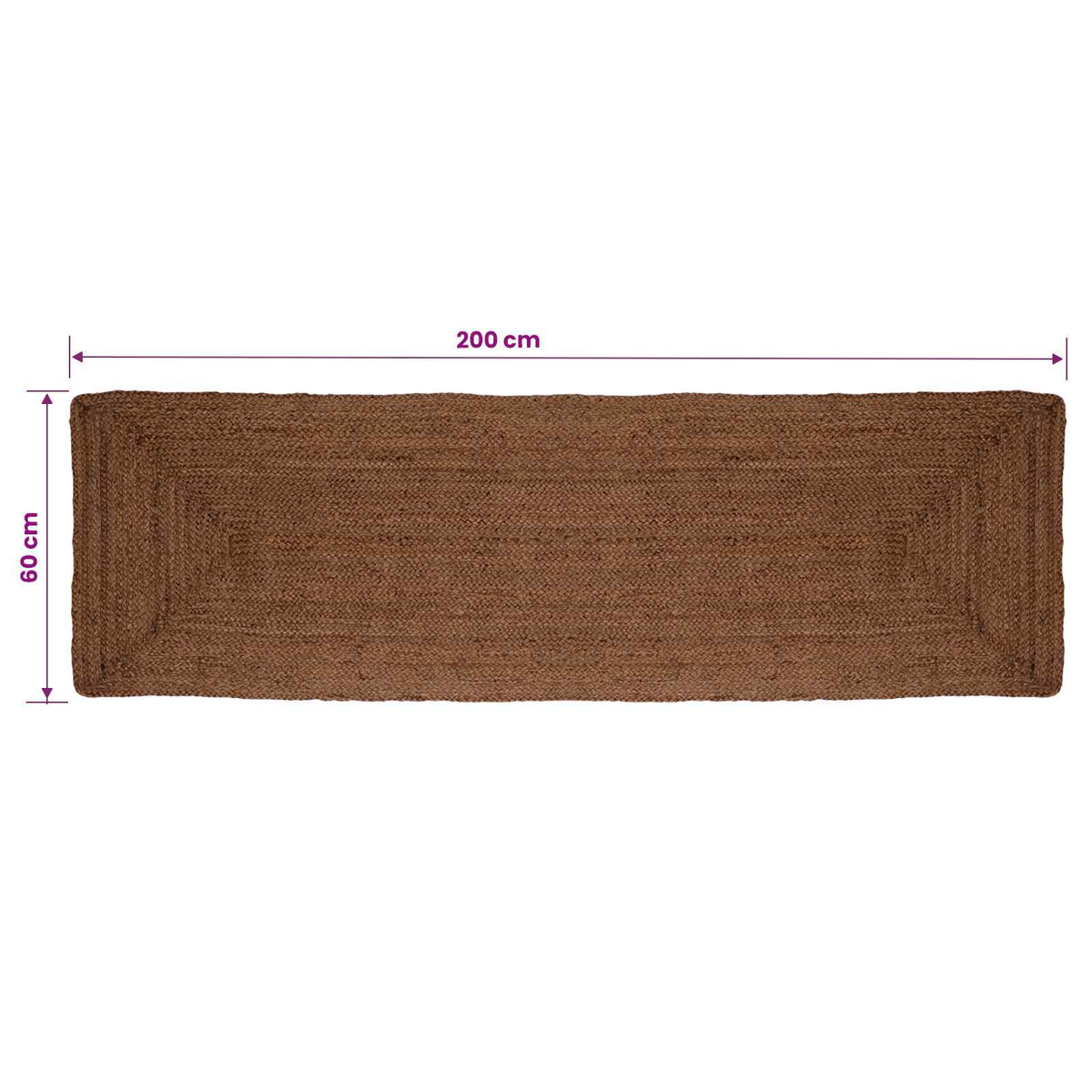Gebied Tapijt Grijs 60 x 200 cm Jute