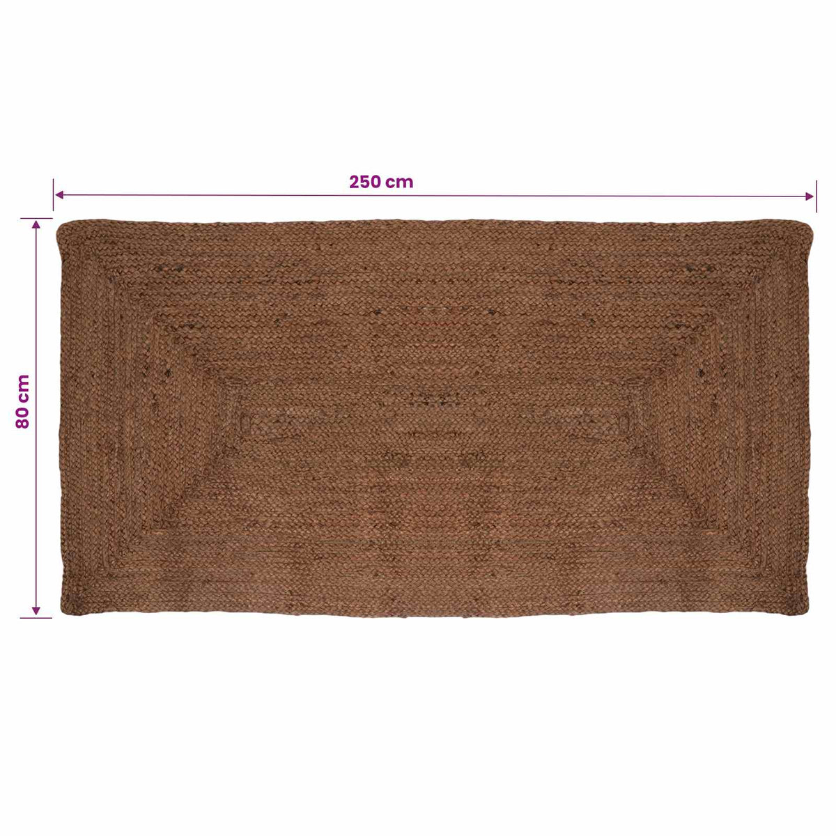 Gebied Tapijt Grijs 80 x 250 cm Jute