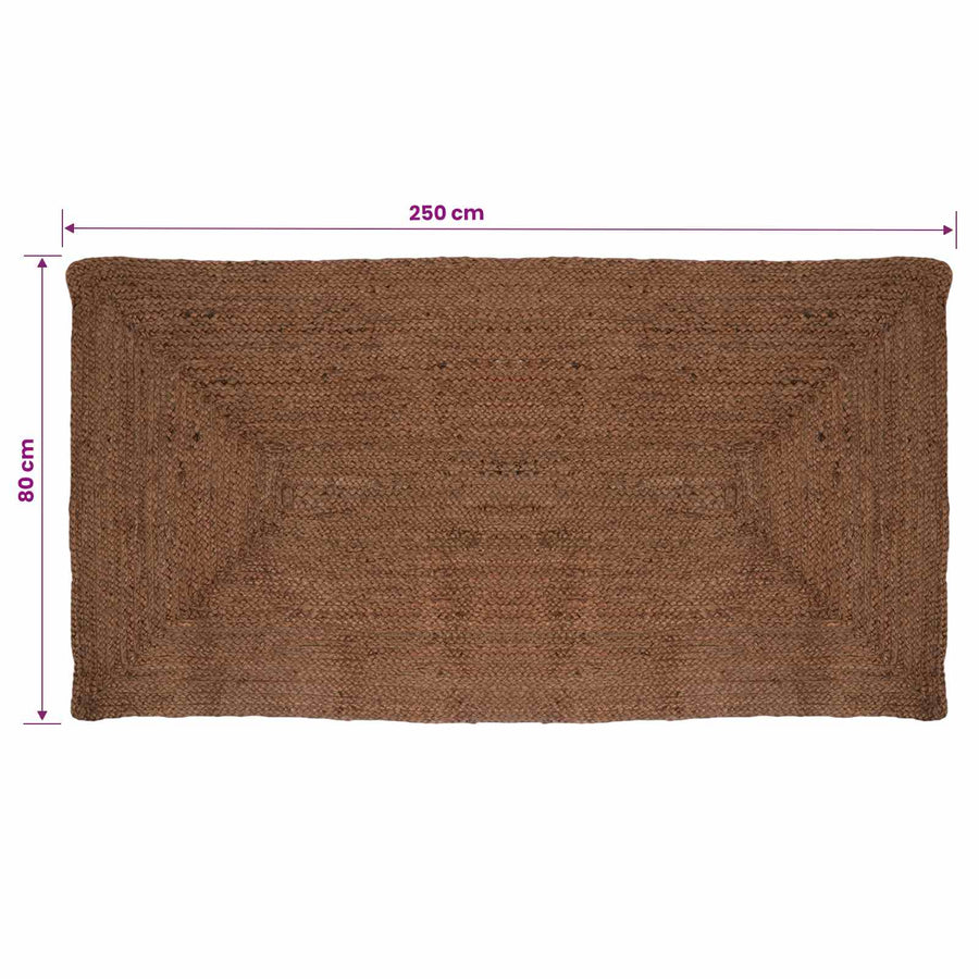 Gebied Tapijt Grijs 80 x 250 cm Jute