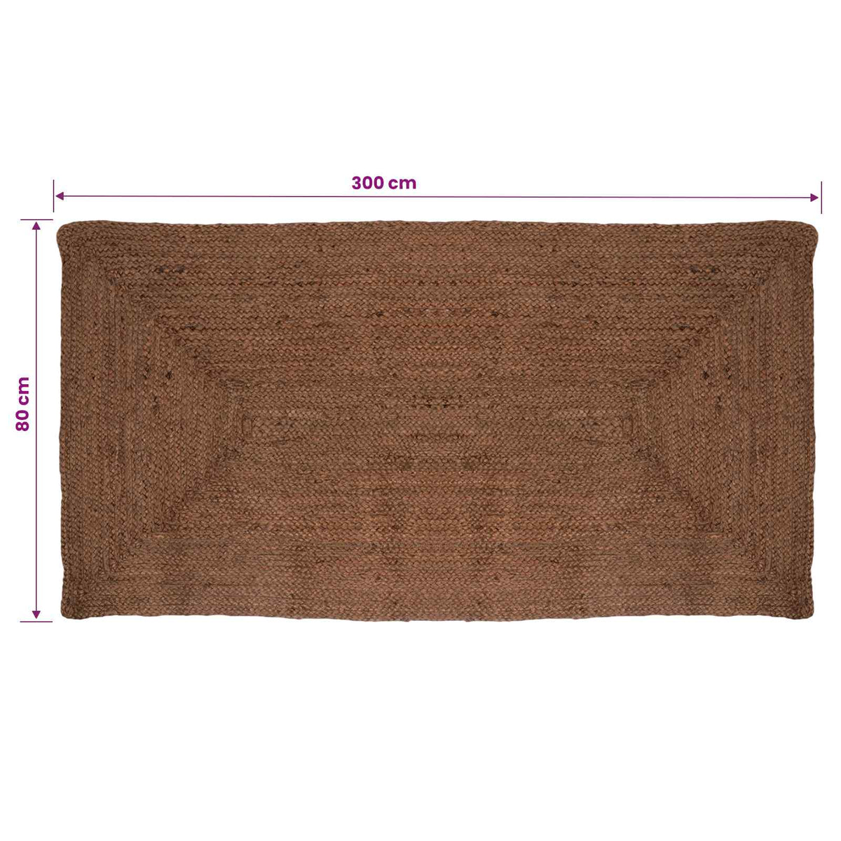 Gebied Tapijt Grijs 80 x 300 cm Jute