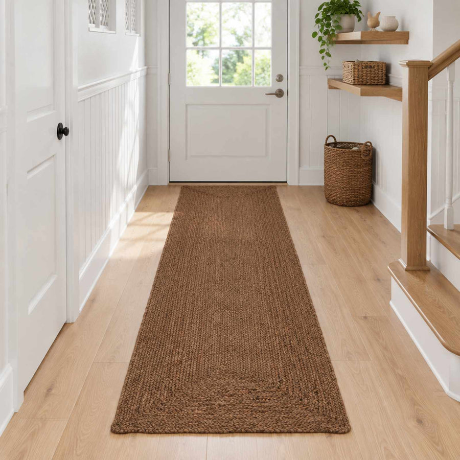 Gebied Tapijt Grijs 80 x 400 cm Jute