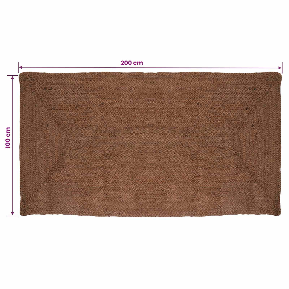 Gebied Tapijt Grijs 100 x 200 cm Jute