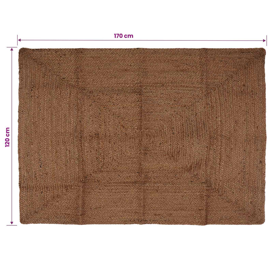 Gebied Tapijt Grijs 120 x 170 cm Jute