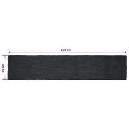 Vloerkleden Rechthoekig Donkergrijs 60 x 400 cm Jute