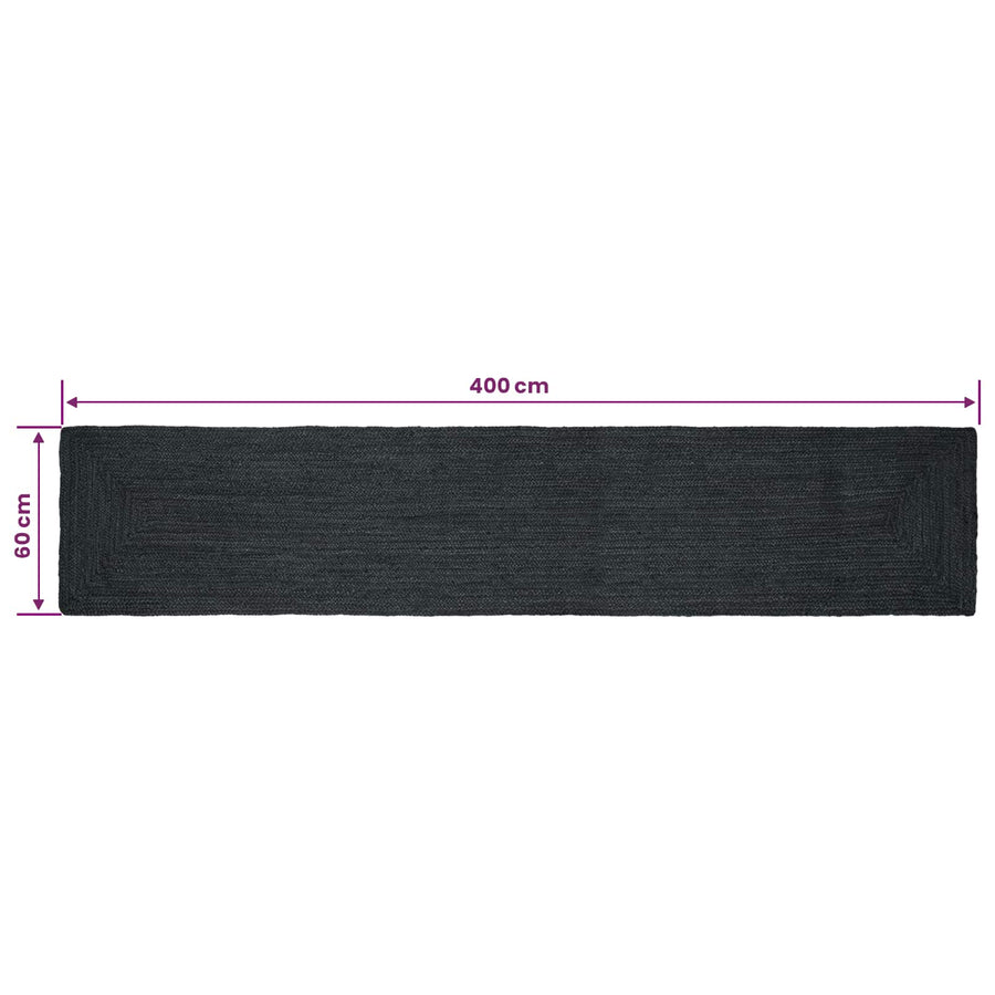 Vloerkleden Rechthoekig Donkergrijs 60 x 400 cm Jute
