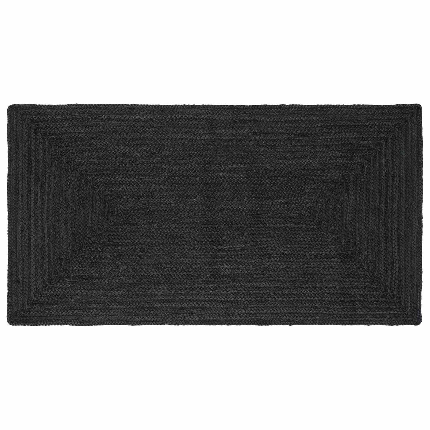 Vloerkleden Rechthoekig Donkergrijs 80 x 150 cm Jute