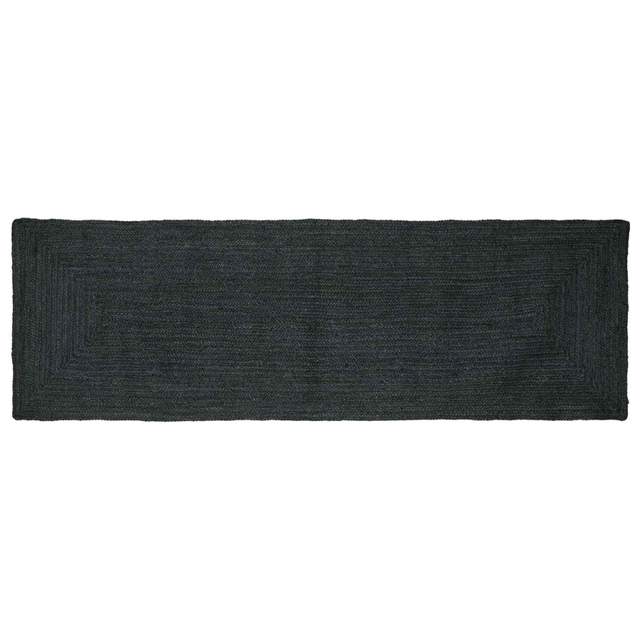 Vloerkleden Rechthoekig Donkergrijs 80 x 250 cm Jute