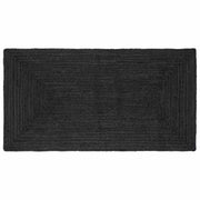 Vloerkleed jute 100 x 200 cm donkergrijs