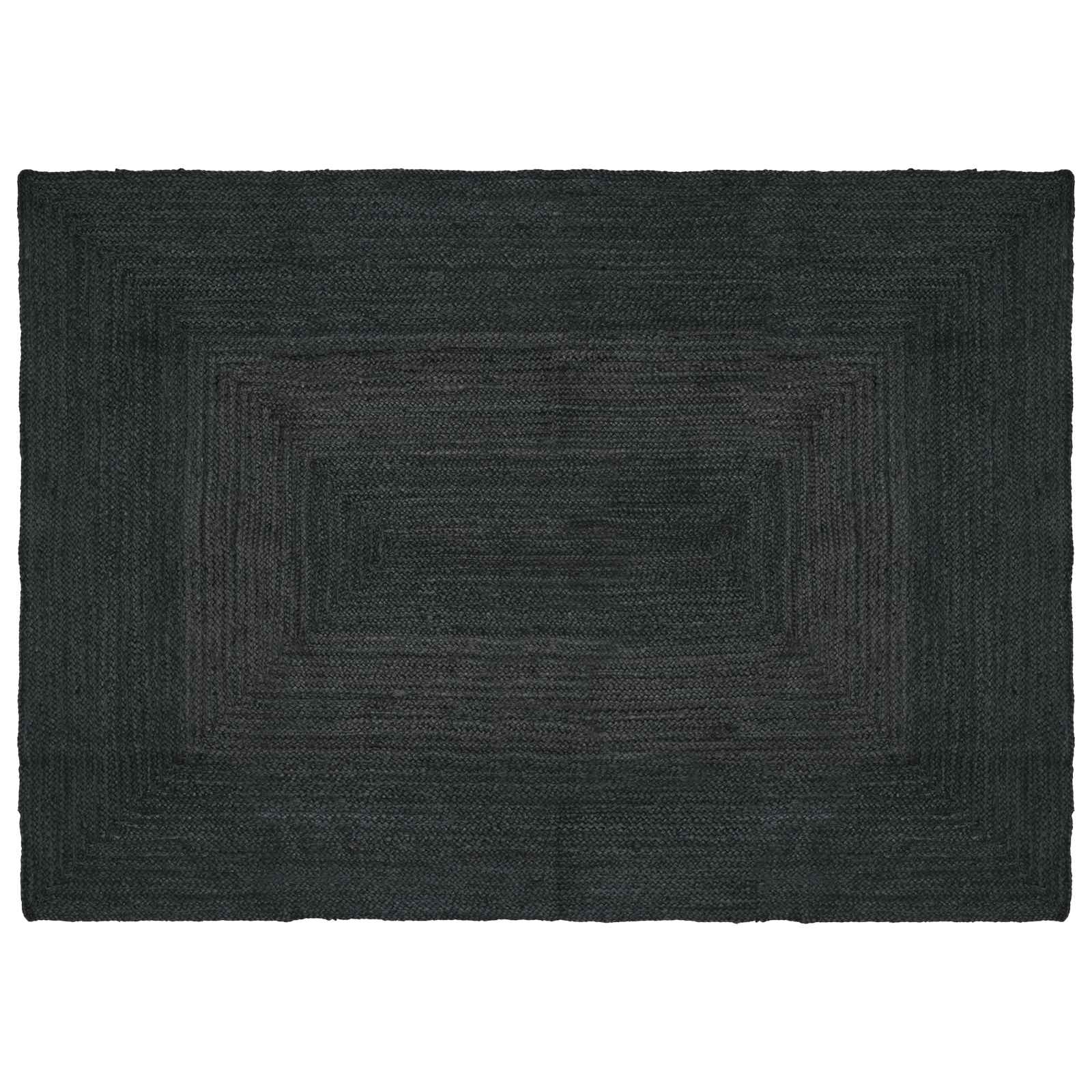 Vloerkleden Rechthoekig Donkergrijs 140 x 200 cm Jute