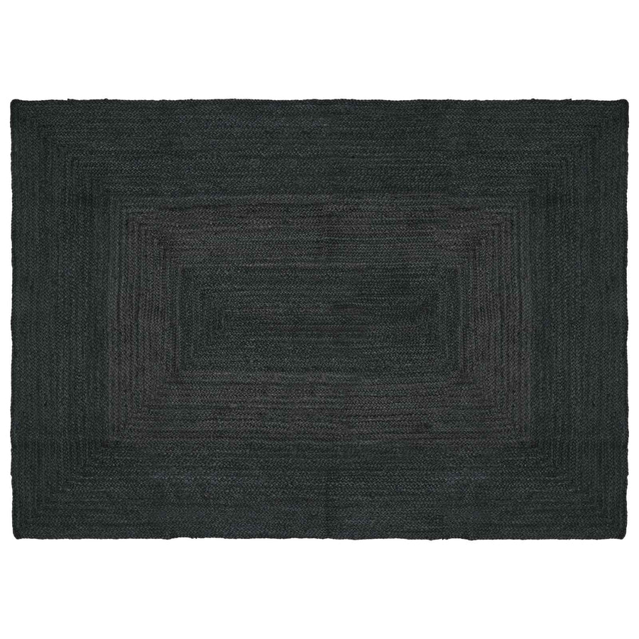 Vloerkleden Rechthoekig Donkergrijs 140 x 200 cm Jute
