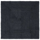 Vloerkleed 300x300 cm jute donkergrijs