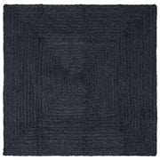 Vloerkleed 300x300 cm jute donkergrijs