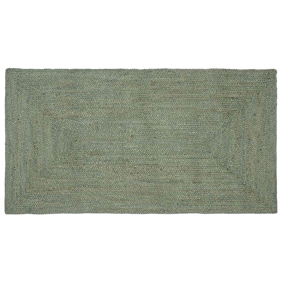 Vloerkleden Rechthoekig Olijfgroen 60 x 110 cm Jute