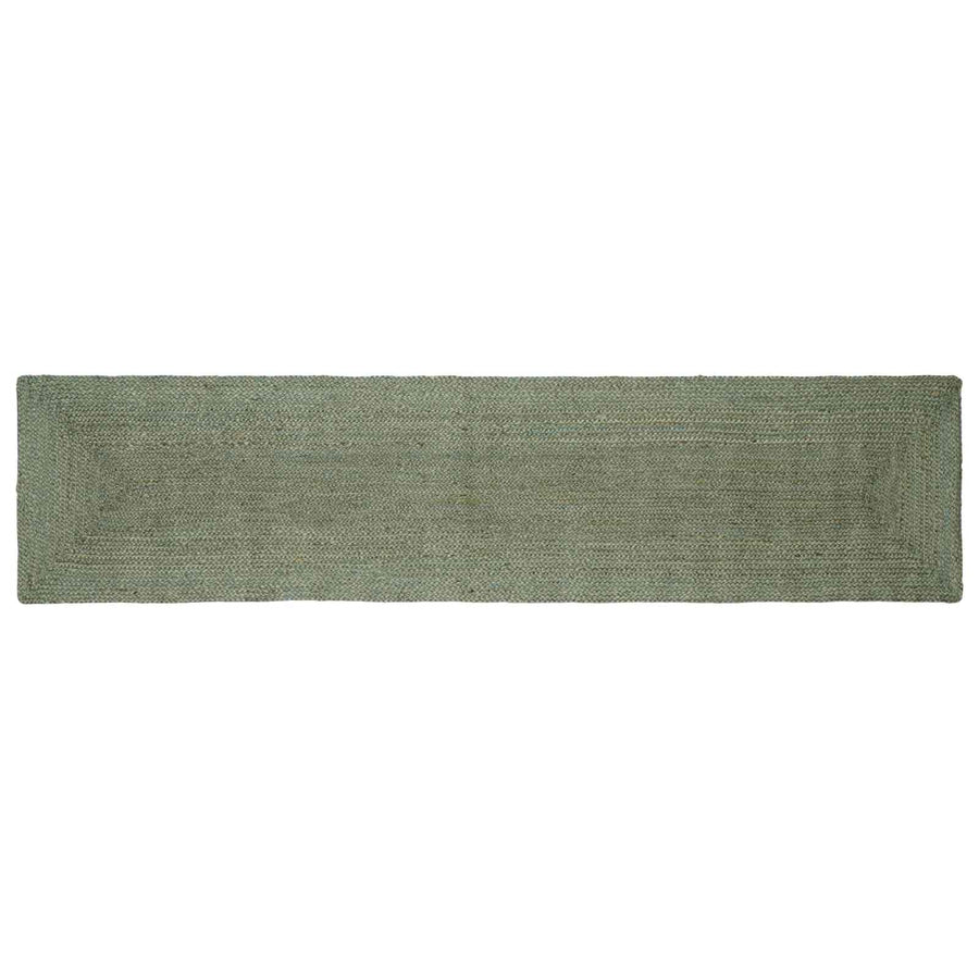 Vloerkleden Rechthoekig Olijfgroen 60 x 200 cm Jute