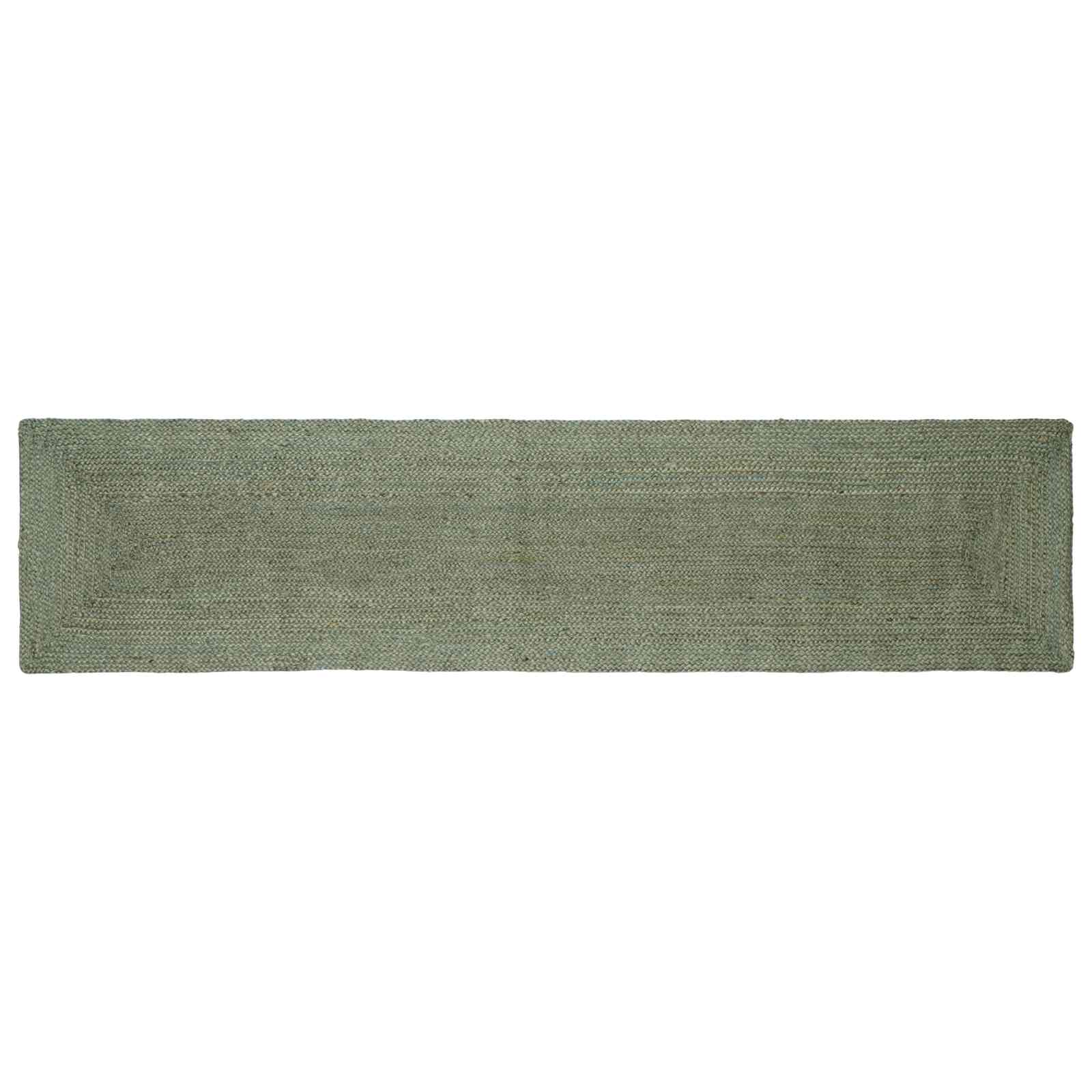 Vloerkleden Rechthoekig Olijfgroen 60 x 300 cm Jute
