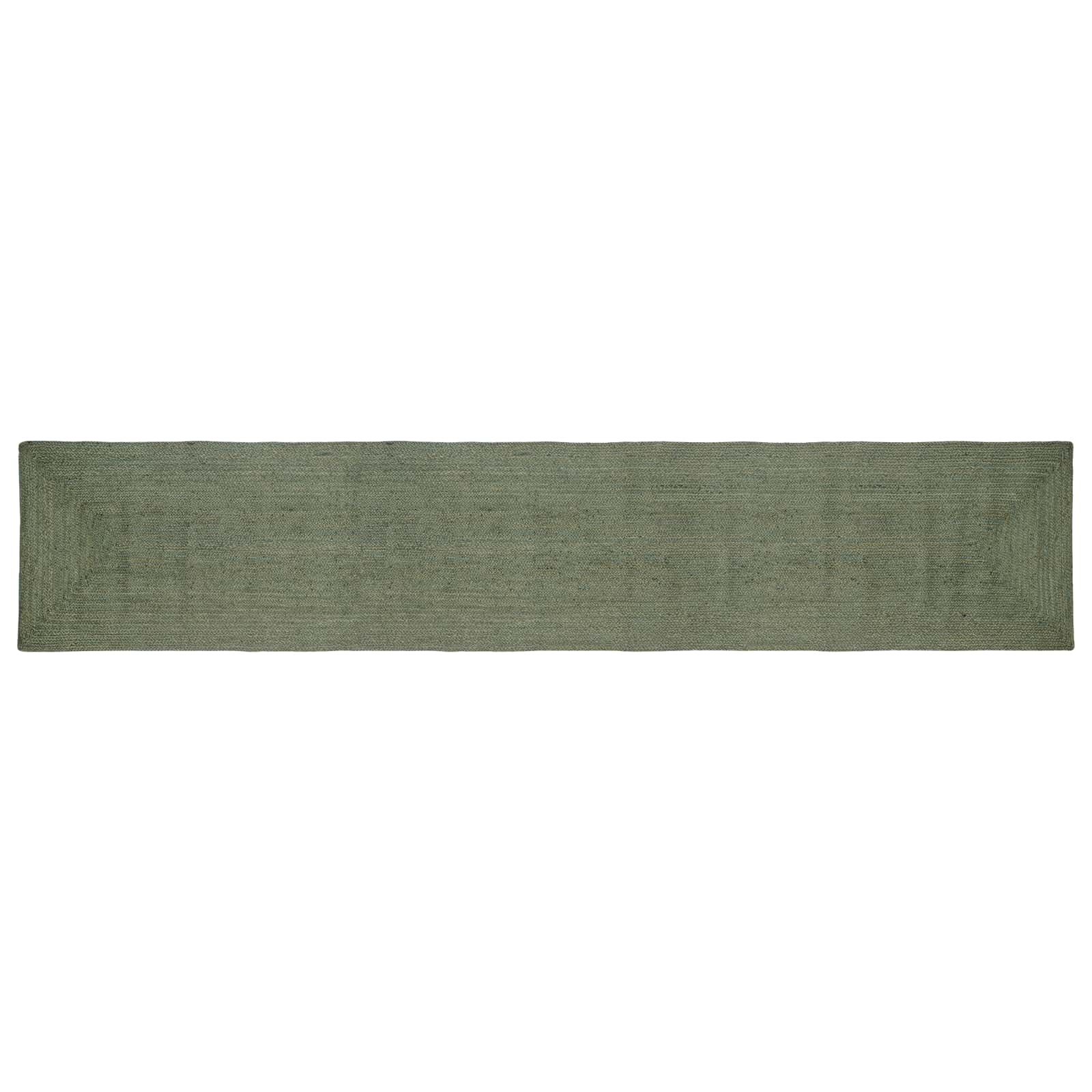 Vloerkleden Rechthoekig Olijfgroen 60 x 400 cm Jute