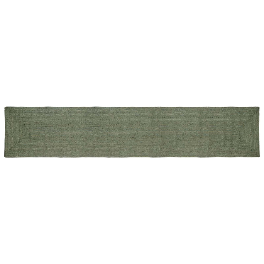 Vloerkleden Rechthoekig Olijfgroen 60 x 400 cm Jute