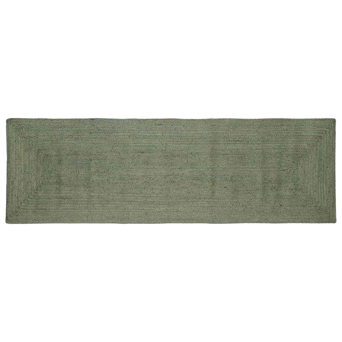 Vloerkleden Rechthoekig Olijfgroen 80 x 250 cm Jute
