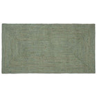 Vloerkleed 100 x 200 cm olijfgroen jute