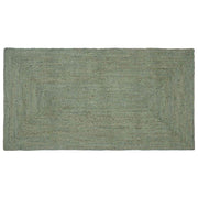 Vloerkleed 100 x 200 cm olijfgroen jute