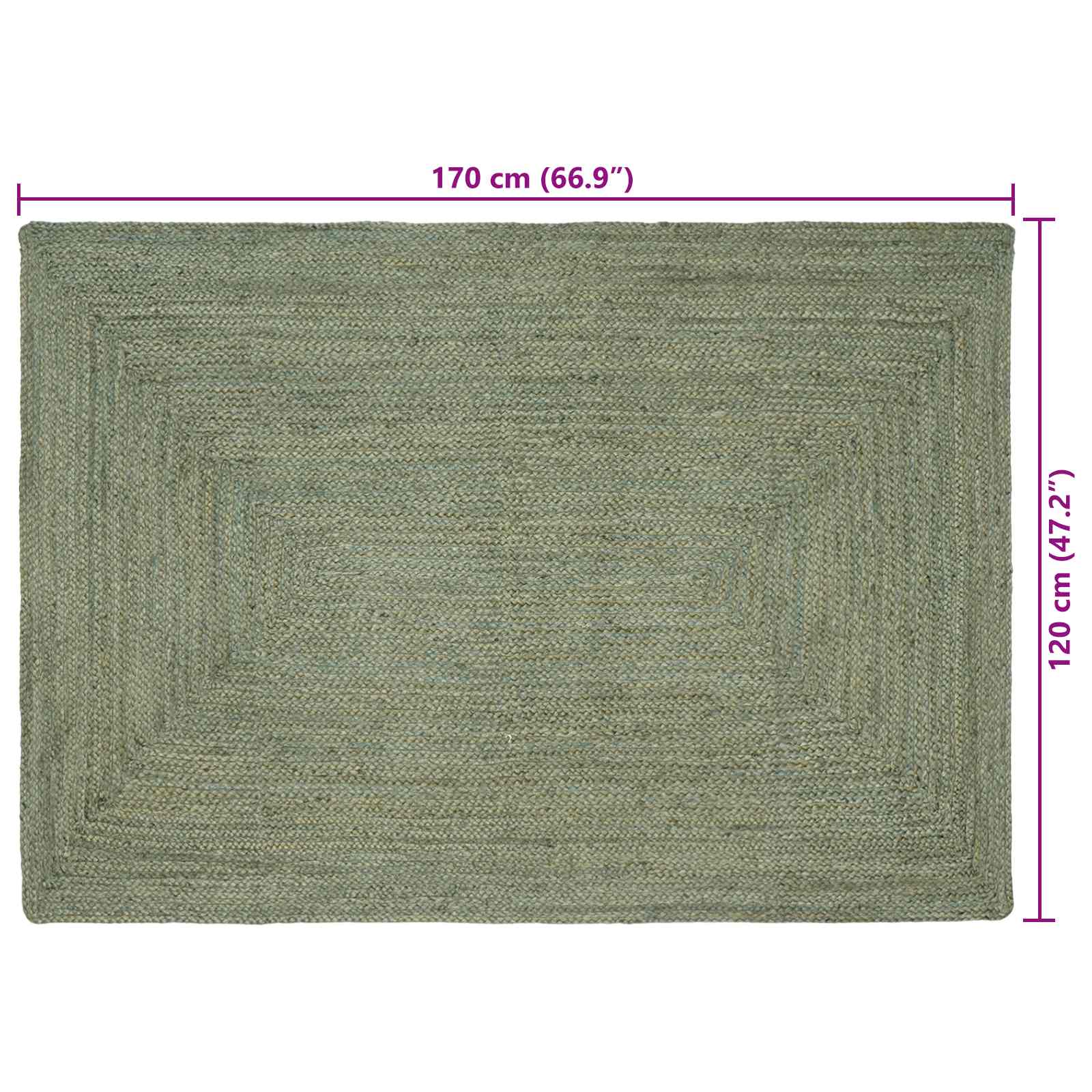 Vloerkleden Rechthoekig Olijfgroen 120 x 170 cm