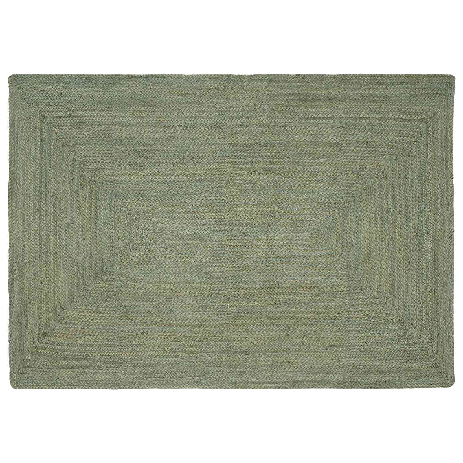 Vloerkleden Rechthoekig Olijfgroen 140 x 200 cm Jute