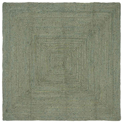 Vloerkleden Rechthoekig Olijfgroen 160 x 160 cm Jute