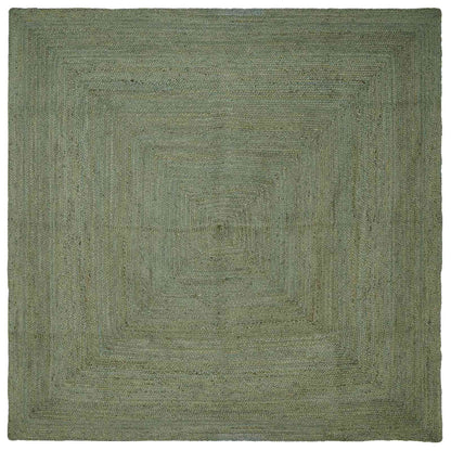 Vloerkleden Vierkant Olijfgroen 200 x 200 cm Jute