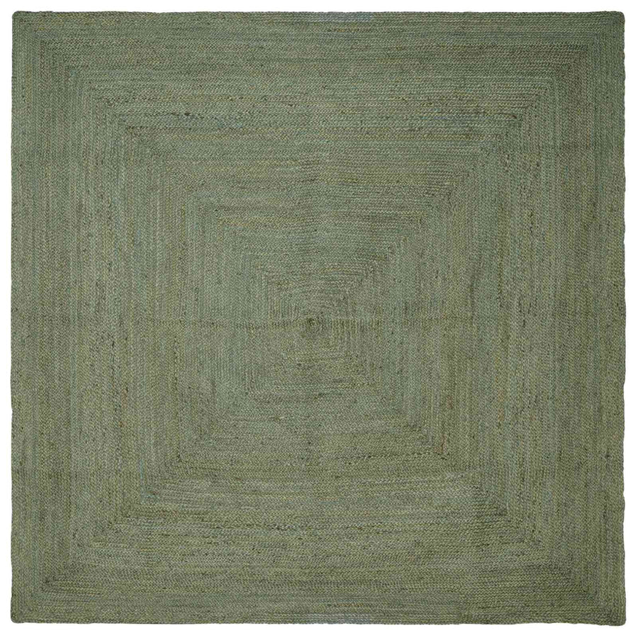 Vloerkleden Vierkant Olijfgroen 240 x 240 cm Jute