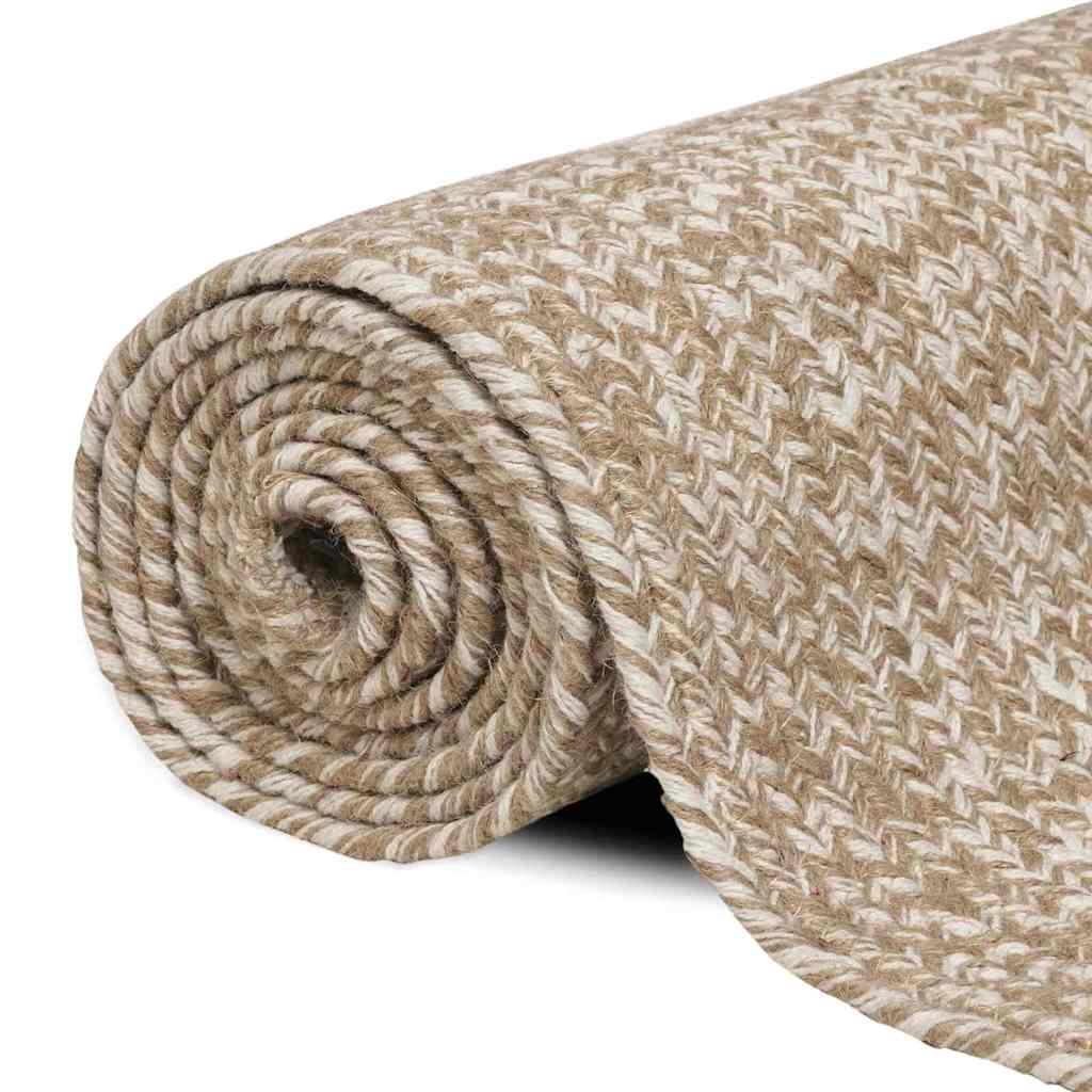 Tapijt Natuurlijk en wit 60 x 110 cm Jute