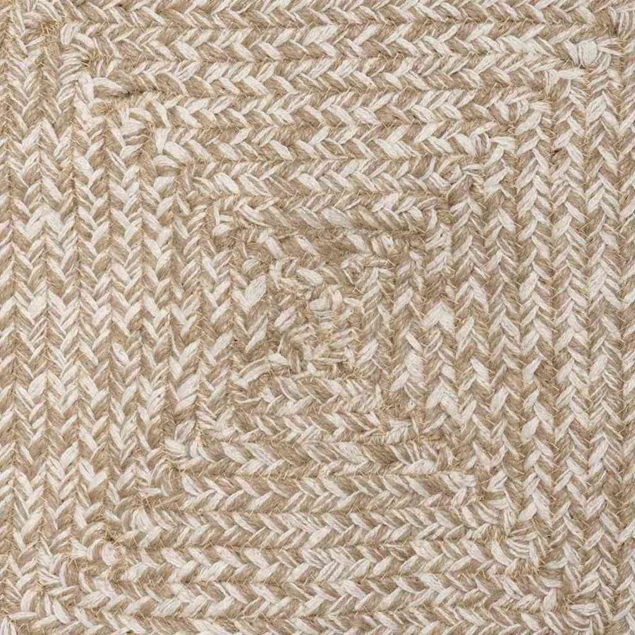 Tapijt Natuurlijk en wit 120 x 120 cm Jute