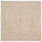 Rugs Square Natural and White 120 x 120 cm Jute