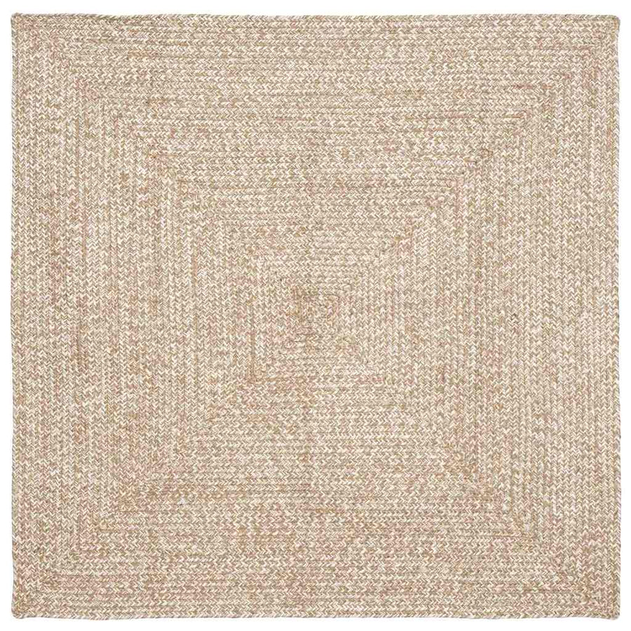 Tapijt Natuurlijk en wit 120 x 120 cm Jute