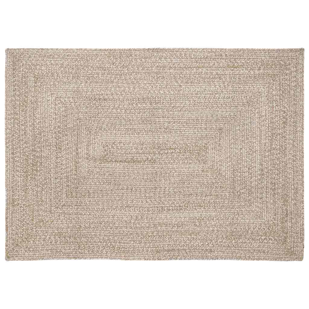 Tapijt Natuurlijk en wit 120 x 170 cm Jute