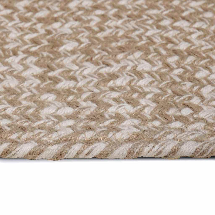 Tapijt Natuurlijk en wit 160 x 230 cm Jute