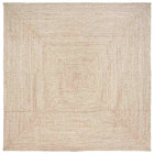 Rugs Square Natural and White 300 x 300 cm Jute
