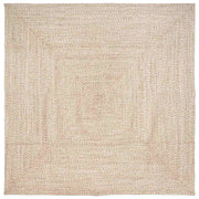 Vloerkleed 300x300 cm jute katoen natuurlijk wit