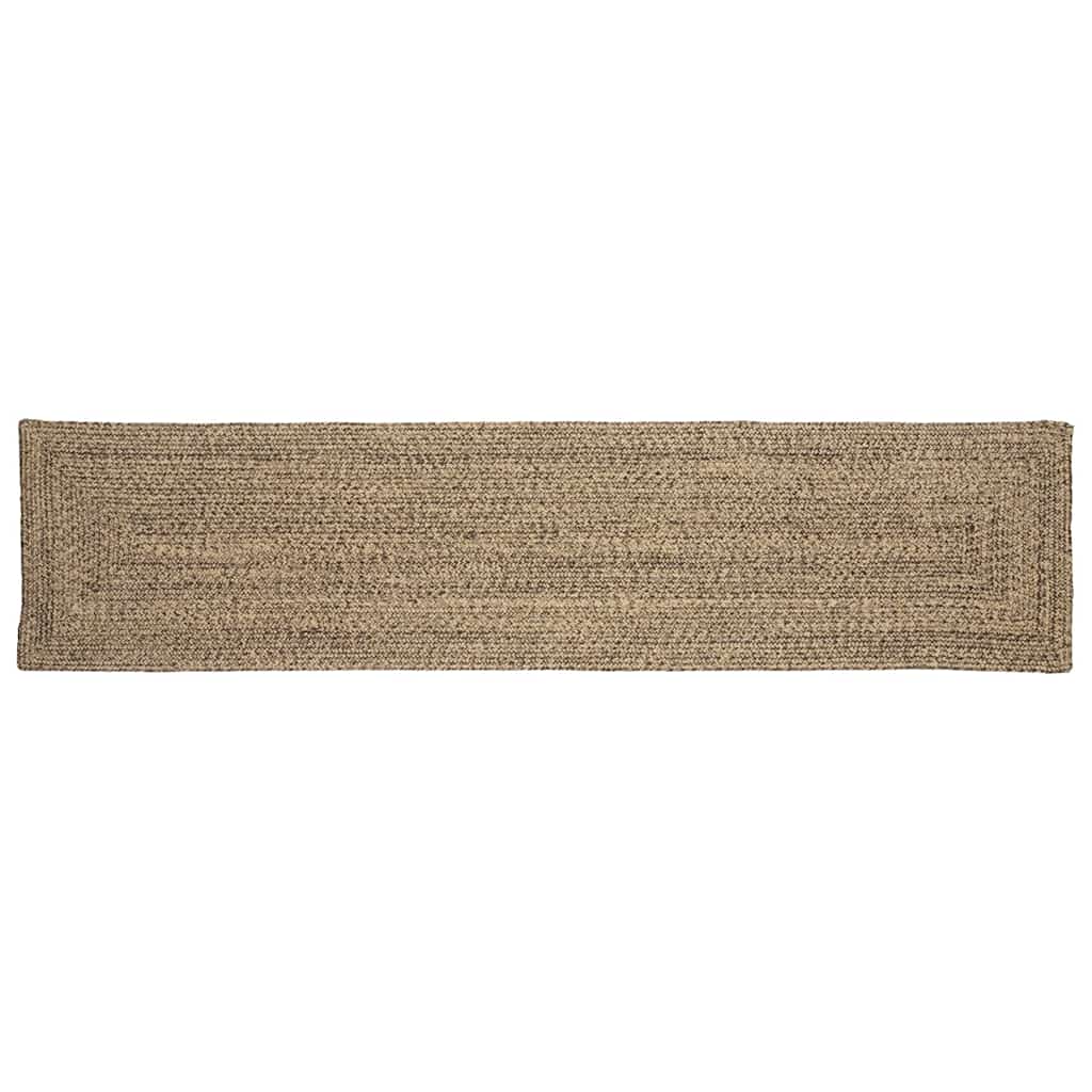 Tapijt Naturel en zwart 60 x 200 cm Jute