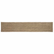 Vloerkleed 400x60 cm jute naturel zwart