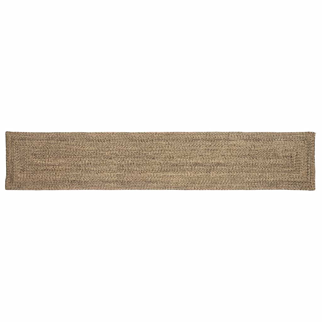 Tapijt Naturel en zwart 60 x 400 cm Jute